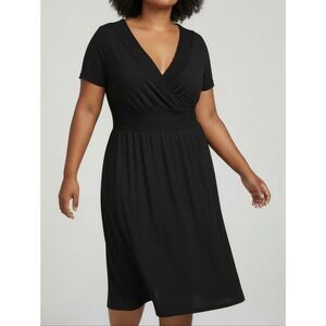 Talbot's Ruched Black Women's Dress